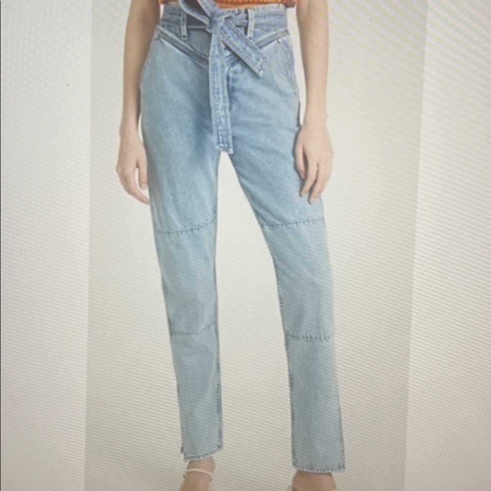SPRING SALE Rag & Bone high rise Mia Yoke blue jeans size 28